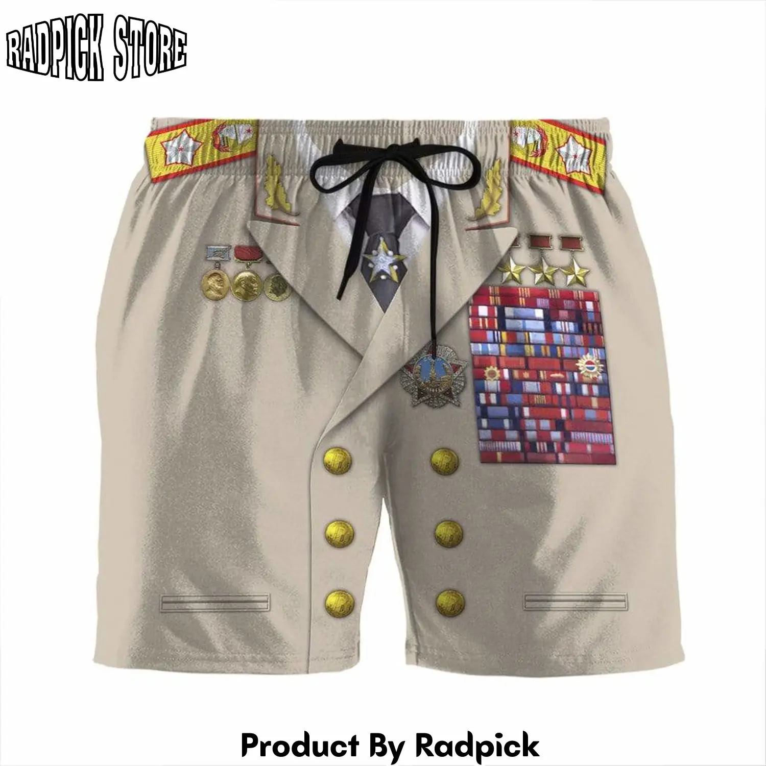 Radpick 3d leonid ilyich brezhnev custom beach shorts swim trunks rp631393